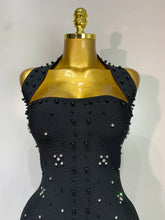 Elegant Sparkly Rhinestone Pearl Halter Backless Bodycon Bandage Long Dress 2025 Women Luxury Birthday Evening Party Gowns